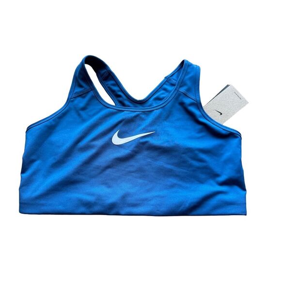 Nike Other - Nike Swoosh 1X Women's Blue Padded Dri-FIT Racerback Sports Bra Medium Support